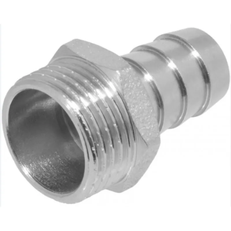 L-shaped brass nipple connector 3/8 male – 10 mm female