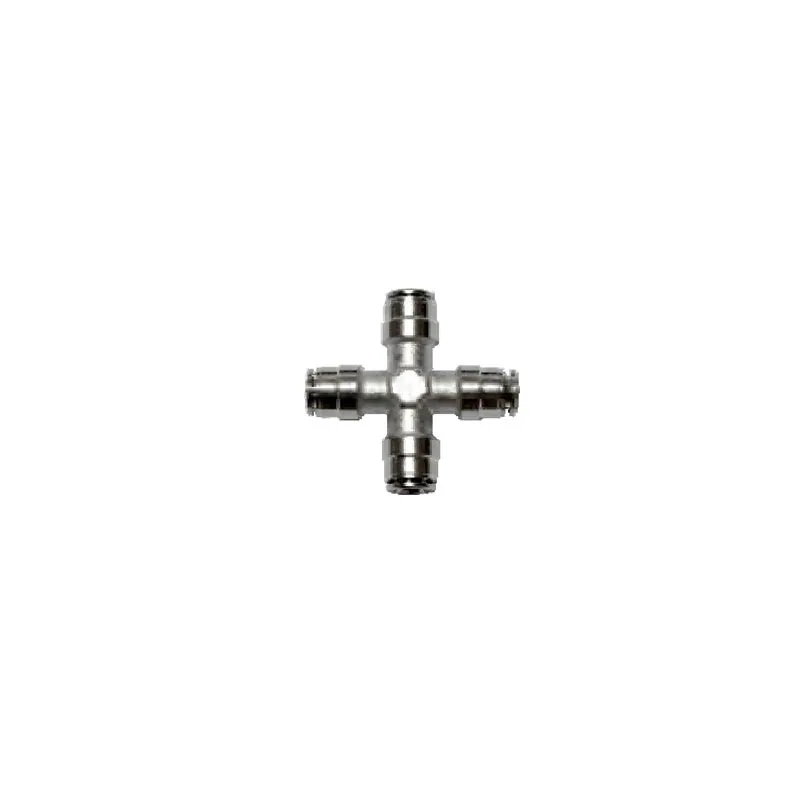 X-shaped connection for nylon pipes 1/4 x 1/4 x 1/4 x 1/4