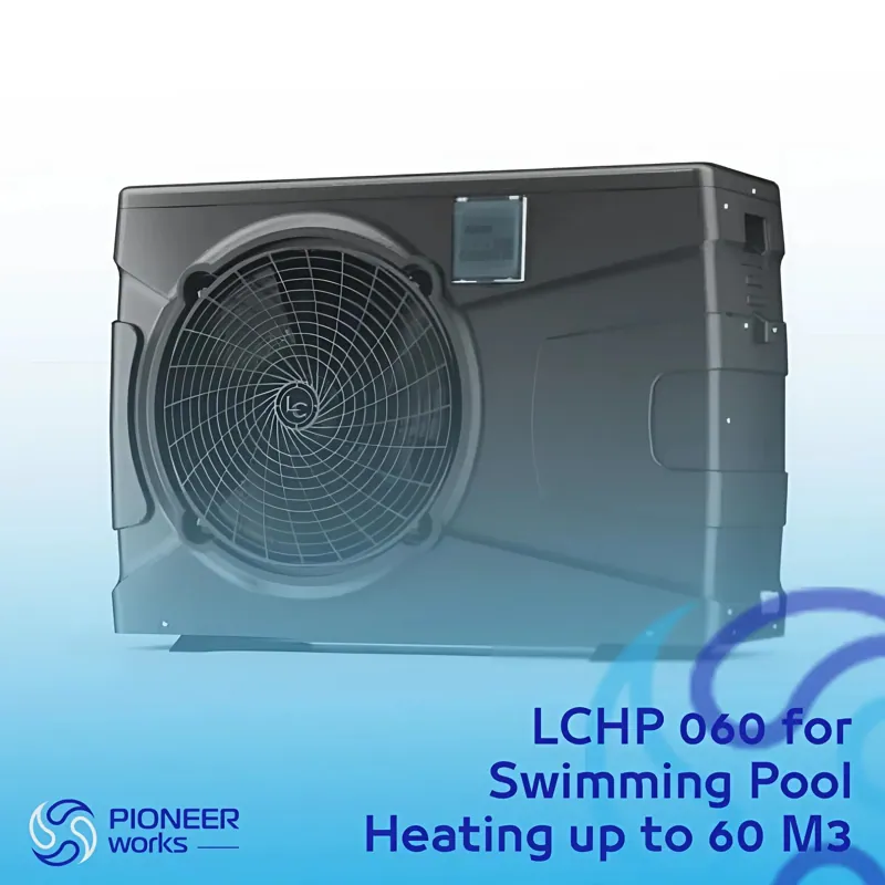 Heat pump for heating and cooling swimming pool and jacuzzi water