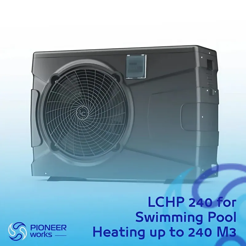 Heat pump for heating and cooling swimming pool and jacuzzi water 240M